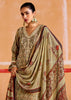 Safari Beige Embroidered Suit Set With Digital Print