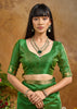 Sage Green Woven Banarasi Silk Saree