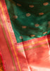 Peacock Bloom: Banarasi Meenakari Saree in the shade of Emerald Green