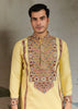 Festive Yellow Embroidered Stitched Kurta Set