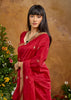 Ruby Red Woven Banarasi Silk Saree