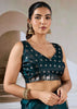 Bottle Green Banarasi Satin Silk Saree