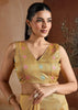 Golden Beige Woven Banarasi Silk Saree