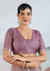 Mauve Woven Banarasi Tissue Silk Saree