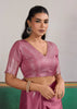 Mellow Mauve Woven Satin Silk Saree