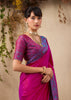 Wine Purple Woven Kanjivaram Silk Saree