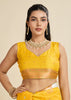 Bright Yellow Woven Bronze Zari Paithani Silk Sareee