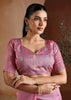 Lilac Pink Woven Banarasi Silk Saree