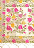 Off White Woven Linen Cotton Silk Saree
