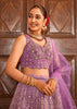 Lilac Purple Embroidered Net Lehenga