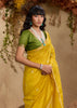 Vibrant Yellow Woven Cotton Silk Saree
