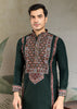 Hunter Green Embroidered Stitched Kurta Set