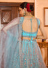 Light Blue Embroidered Net Lehenga