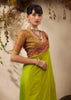 Lime Green Woven Kanjivaram Silk Saree