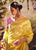 Empire Yellow Banarasi Designer Silk Saree With Embroidered Blouse