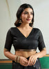 Phantom Black Woven Tussar Silk Saree