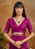 Royal Magenta Woven Banarasi Silk Saree