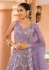Lavender Embroidered Net Lehenga