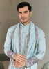 Sky Blue Sequence Embroidered Cotton Kurta With Dupatta