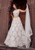 Pearl White Embroidered Net Lehenga