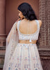 Pearl White Embroidered Bridal Lehenga