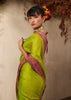 Lime Green Woven Kanjivaram Silk Saree