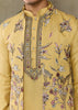 Sunlight Yellow Embroidered Stitched Kurta Set With Jacket