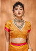 Zinnia Yellow Woven Banarasi Silk Saree