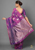 Beautiful Purple wine Woven Banarasi Saree (6557297836225)