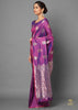 Beautiful Purple wine Woven Banarasi Saree (6557297836225)