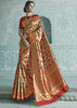 GOLDEN RED WOVEN PAITHANI ZARI SAREE (6060255346881)