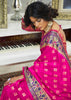 Suave Magenta Pink And Gold Woven Banarasi Saree With Abstract Motifs And Paithani Border (5763361800343)