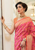 Striking Pink Woven Patola fusion Banarasi Saree With Brocade Blouse (5687332634775)