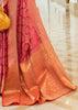 Striking Pink Woven Patola fusion Banarasi Saree With Brocade Blouse (5687332634775)