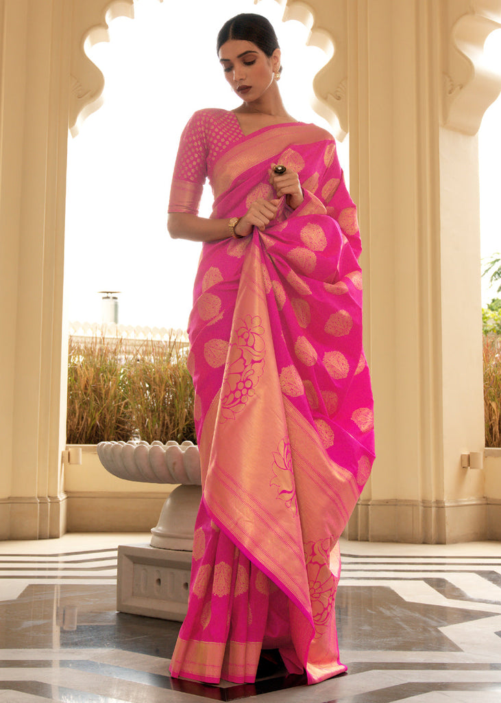 Triveni Kanchana Brown Party Wear Chanderi Silk Saree - Dial N Fashion