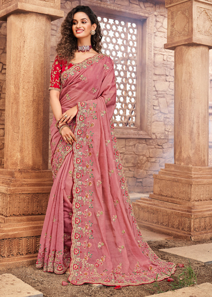 CLOTHAS Sarees for Women Wear Dola Silk Saree Party Fancy Pure Soft Fabric  Kanjivaram Traditional New Ladies Wedding Collection with Blouse Piece 2023  (Gajari) : Amazon.in: Fashion
