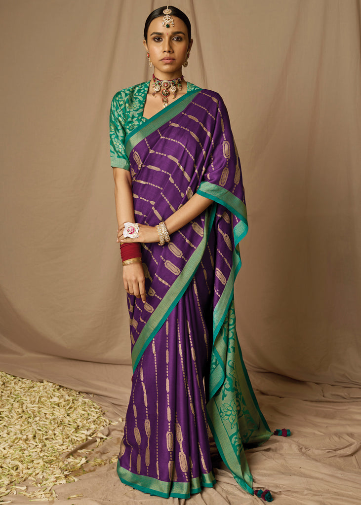 Buy Ganga Jamuna Bordered Paithani Silk Saree Online | Me99