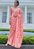 PINK BLOSSOM LUCKNOWI CHIKANKARI COTTON PRINCESS SAREE (5899951407255)