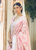 ROSE PINK WOVEN LUCKNOWI COTTON SAREE (6865589993665)