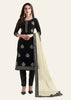 CLASSIC BLACK  SUIT SET WITH NET DUPATTA (6687894503617)