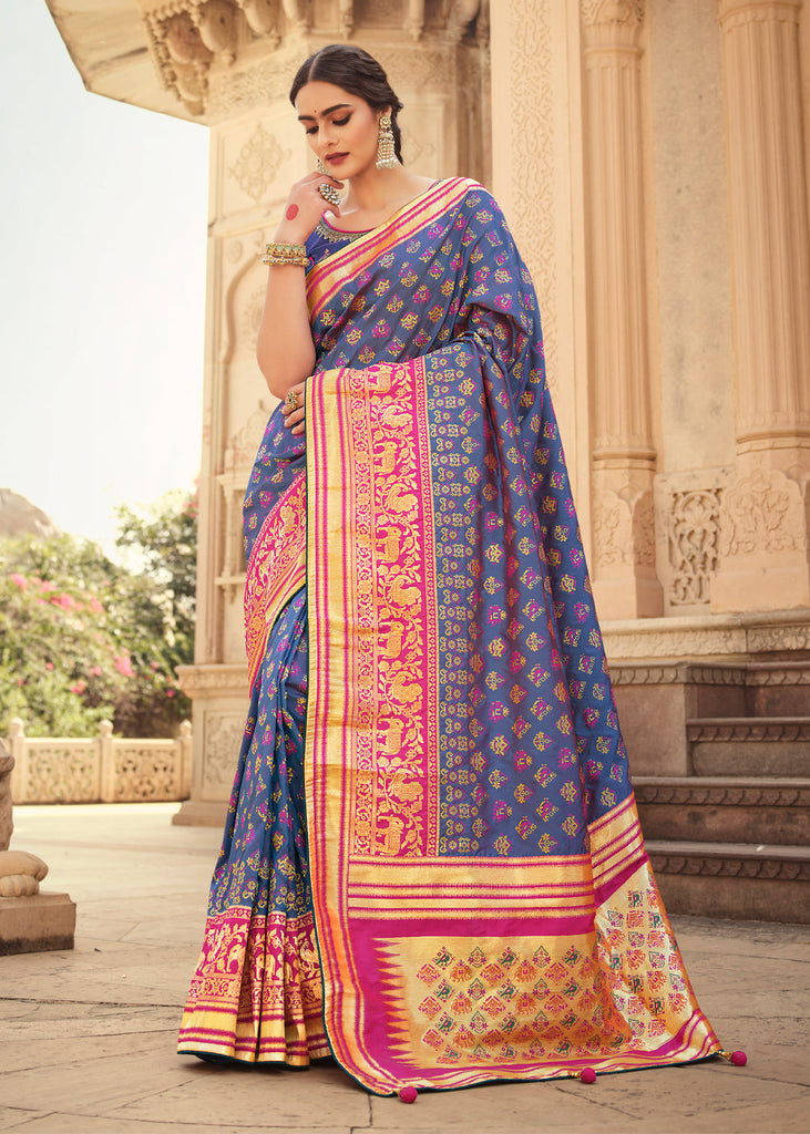 Royal Blue Banarasi Silk Woven Saree
