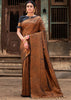 ROYAL BLACK BRONZE ZARI WOVEN KANJIVARAM SILK SAREE