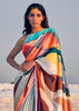 MULTICOLOR PRINT SAGA SAREE (6138391658689)