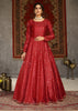 FESTIVE RED SEMI STITCHED ANARKALI (6900465402049)