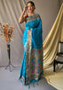 ANGEL BLUE WOVEN PAITHANI SILK SAREE