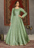 KIWI GREEN SEMI STITCHED ANARKALI (6900474380481)