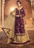 WINE PURPLE SEMI STITCHED SHARARA (6678588260545)