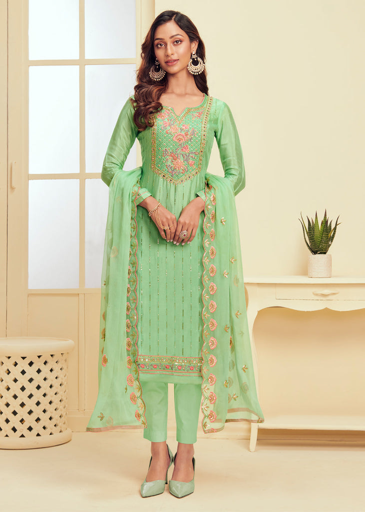 KIWI GREEN UNSTITCHED SUIT SET (6865181409473)