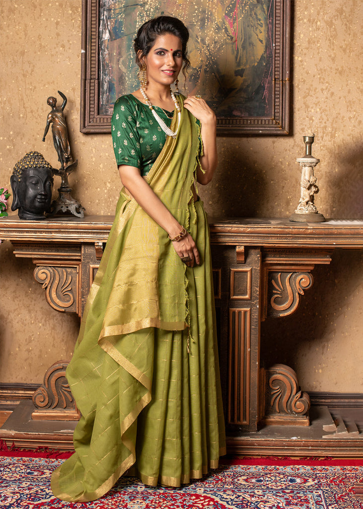 Online Shopping Mustard Yellow Linen Saree|SARV120905