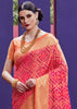 FESTIVE PINK WOVEN PATOLA SILK SAREE (5981174661313)